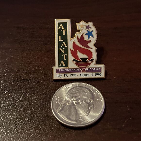 1996 Atlanta Centennial Olympics Lapel Hat Pin - Picture 2 of 3